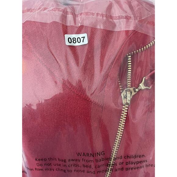 Soft Surroundings Sweater Womens Medium Red Holiday Full Zip Cozy Knit - Picture 10 of 10